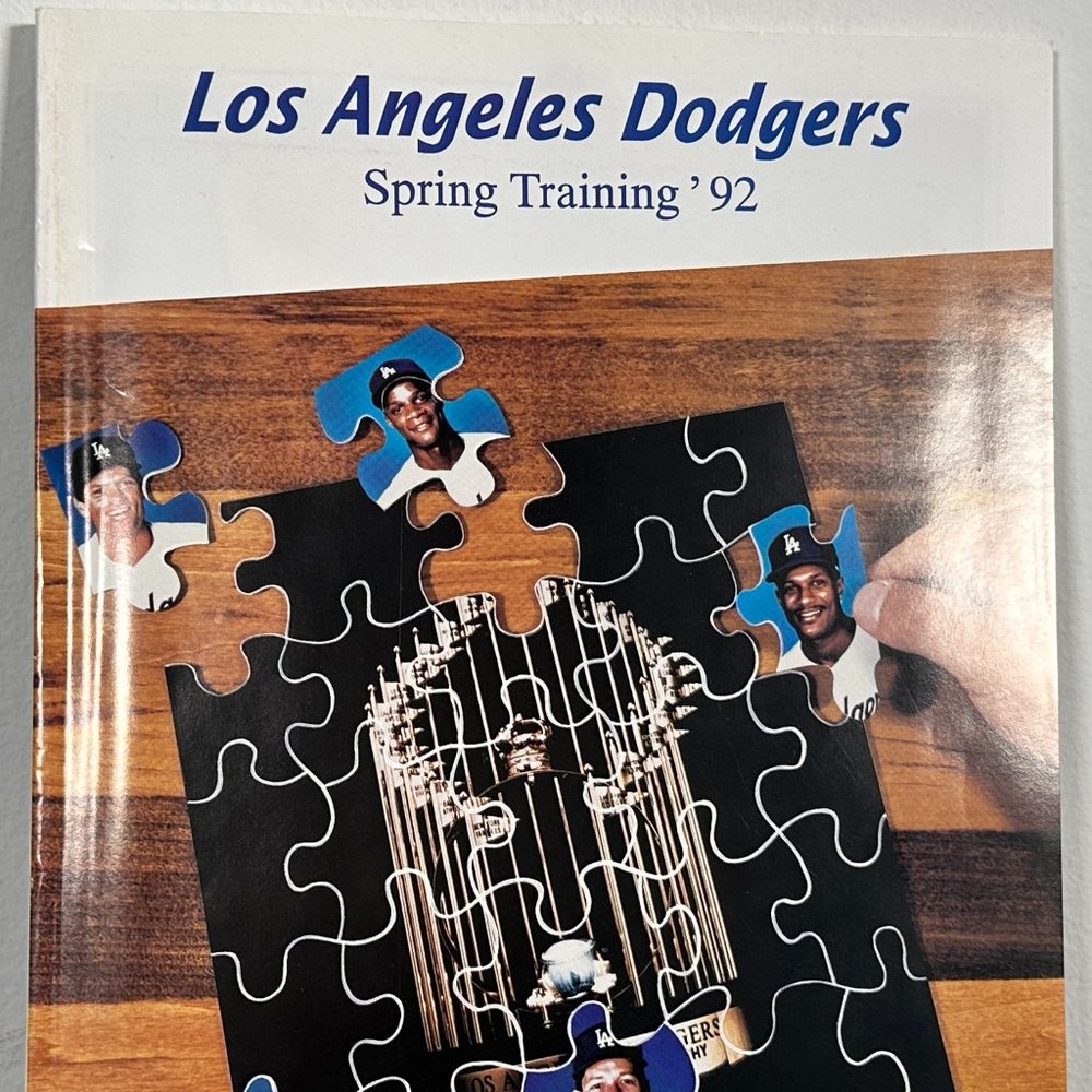 1992 Los Angeles Dodgers Spring Training Program Darryl Strawberry Pedro Martine